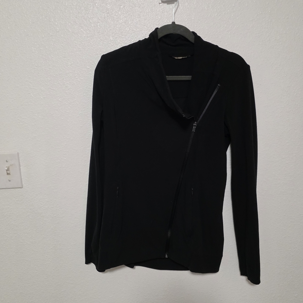 ATHLETA Black Asymmetrical Zip Jacket See Description For Sizing